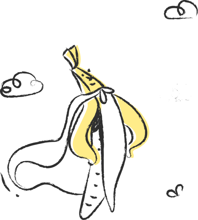 a super banana standing proud